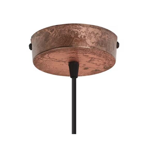Corbeau 8in Distressed Copper-Colored Metal Pendant Light Punched - Picture 4 of 6